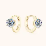 Pendientes de moissanita de Plata de Ley 925 de 1 CT con certificados, joyería minimalista esencial, joyería de hadas, superventas 3