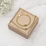 Conjunto de joyería Vintage elegante para mujer, collar de ojo de diablo, gargantilla dorada, pulsera de boda nupcial, regalo de fiesta, 2 uds. 1