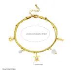 Tobilleras DIEYURO 316L de acero inoxidable con perlas de pez tortuga y perlas de doble capa para mujer, nuevas cadenas para pies, joyería antioxidante, regalo glamoroso 2