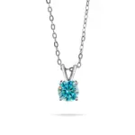 Collar con colgante redondo clásico para mujer, de Plata de Ley 925, 1CT, Color D, joyería de moissanita, regalo de fiesta, collar para mamá 17 Collar con colgante redondo clásico para mujer, de Plata de Ley 925, 1CT, Color D, joyería de moissanita, regalo de fiesta, collar para mamá 17