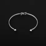 Conjunto de joyería elegante para mujer, pulsera con nudo de cuentas redondas, uso diario, regalo de fiesta de boda nupcial, 3 uds. 4