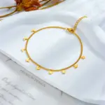 DIEYURO-tobilleras de mariposa de Color dorado de acero inoxidable 316L para mujer y niña, cadena para pierna de nueva tendencia, joyería que no se decolora, regalo para fiesta 4