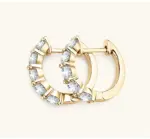 Pendientes TY para mujer, joyería de moissanita de Plata de Ley 925, pendientes de fiesta, aro de oro blanco chapado en plata 4