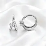 Pendientes de plata de ley 925 con moissanita para mujer, color D, corte redondo de laboratorio, aretes de moissanita, joyería de regalo, pendientes para mujer 4