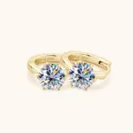 Pendientes de moissanita de Plata de Ley 925 de 1 CT con certificados, joyería minimalista esencial, joyería de hadas, superventas 4