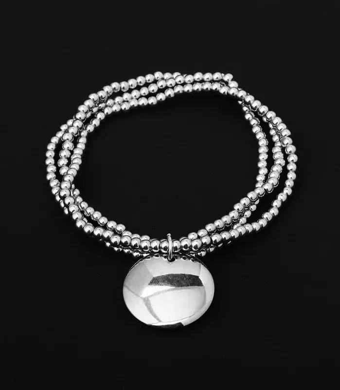 Conjunto de joyería elegante para mujer, pulsera con nudo de cuentas redondas, uso diario, regalo de fiesta de boda nupcial, 3 uds. 2