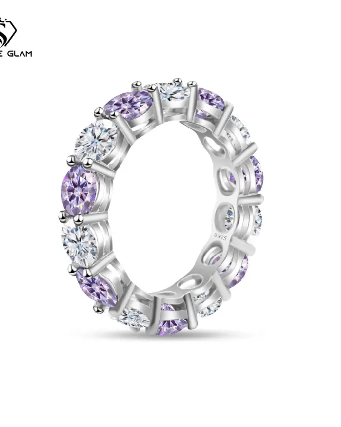 Gran oferta, anillo de plata de ley S925 0,5*14CT D Color Moissanite, joyería fina brillante, anillo para regalos de fiesta de boda para mujer 2