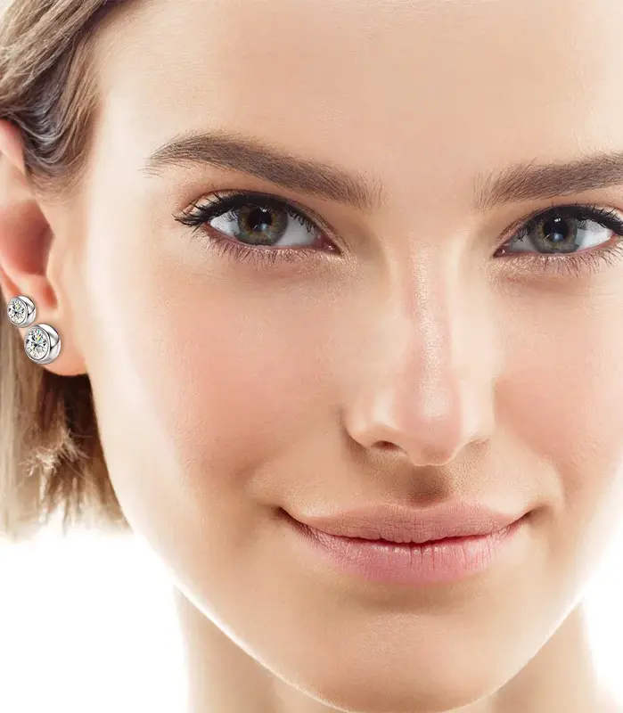 Pendientes TY de diamante moissanita de 0,5-1 quilates para mujer, pendientes originales de Plata de Ley 925 con moissanita para mujer, nuevo 2025 2