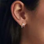 Pendientes de plata de ley 925 con moissanita para mujer, color D, corte redondo de laboratorio, aretes de moissanita, joyería de regalo, pendientes para mujer 1