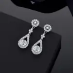 Pendientes TY de Plata de Ley 925 con moissanita para mujer, 1 CT D VVS1, circonita moissanita, pendientes colgantes multicolores, joyería de lujo 2