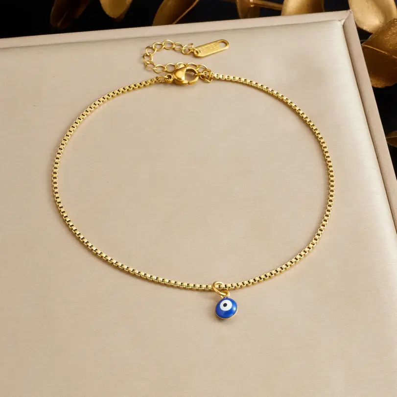 DIEYURO Tobilleras de Acero Inoxidable 316L con Amuleto de Ojo Turco Azul de la Suerte, Nuevas Cadenas para el Pie para Mujer, Joyería Glamorosa Antioxidante 1 DIEYURO Tobilleras de Acero Inoxidable 316L con Amuleto de Ojo Turco Azul de la Suerte, Nuevas Cadenas para el Pie para Mujer, Joyería Glamorosa Antioxidante 1