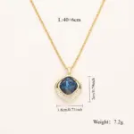 Juego de Joyería Vintage Elegante de 3 Piezas para Mujer, Collar con Cristales Azules, Gargantilla Brillante, Aretes de Cristal para Novia, Boda, Fiesta 5