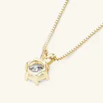 Collares con colgante de moissanita TY 1ct, collar solitario de plata de ley S925, cadenas para mujeres, regalos de joyería fina 5