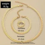 Conjunto de 3 uds de moda, nueva tendencia, Color dorado, orejas de trigo, collar, pulsera, anillo, conjunto para mujer, accesorios simples de personalidad, regalo 3