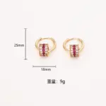 Juego de Joyería Elegante de 3 Piezas para Mujer, Collar de Tres Hileras Lleno de Diamantes, Gargantilla de Cristal Brillante, Pendientes para Uso Diario y Fiestas 6