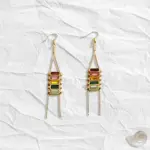 Juego de Joyería Vintage Elegante de 3 Piezas para Mujer, Collar con Pedrería Colorida, Gargantilla de Cristal Brillante, Aretes para Novia, Boda, Fiesta 5
