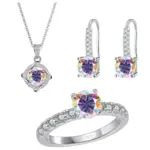 Conjunto de joyería fina Moissanit de Color 4CT D, conjunto de collar y pendientes de anillo de moda de Plata de Ley 925, conjuntos de joyería para boda de mujer 10 Conjunto de joyería fina Moissanit de Color 4CT D, conjunto de collar y pendientes de anillo de moda de Plata de Ley 925, conjuntos de joyería para boda de mujer 10