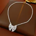 Juego de Joyería Vintage Elegante de 3 Piezas para Mujer, Collar con Incrustaciones de Circonita, Gargantilla de Cristal Brillante, Aretes de Novia para Boda, Fiesta 5