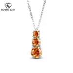 Colgante de calabaza de moissanita de Color D de 1,8 quilates, collar delicado para mamá, collar clásico de Plata de Ley 925 para mujer, joyería fina para fiesta 5