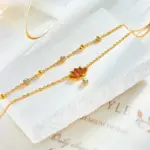 Tobilleras DIEYURO 316L de acero inoxidable con flor de loto rosa para mujer y niña, nueva tendencia, cadenas multicapa, joyería que no se decolora, regalo para fiesta 5