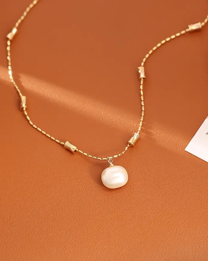Juego de Joyería Vintage Elegante de 3 Piezas para Mujer, Collar con Nudo de Bambú y Perlas de Azúcar, Gargantilla de Cristal Brillante, Aretes para Novia, Boda, Fiesta 2