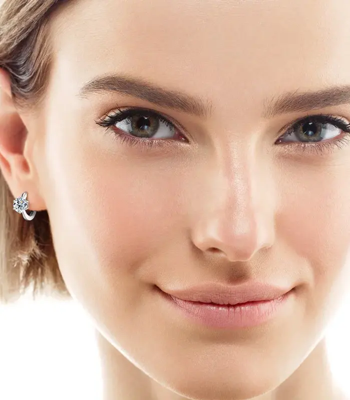 Pendientes de moissanita de Plata de Ley 925 de 1 CT con certificados, joyería minimalista esencial, joyería de hadas, superventas 2
