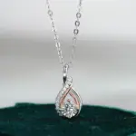 Collar de plata de ley TY 925 para mujer, collar con colgante de plata de ley con circonita Moissanite de 0,5 CT, D VVS1, oro rosa multicolor 1