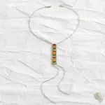 Juego de Joyería Vintage Elegante de 3 Piezas para Mujer, Collar con Pedrería Colorida, Gargantilla de Cristal Brillante, Aretes para Novia, Boda, Fiesta 4
