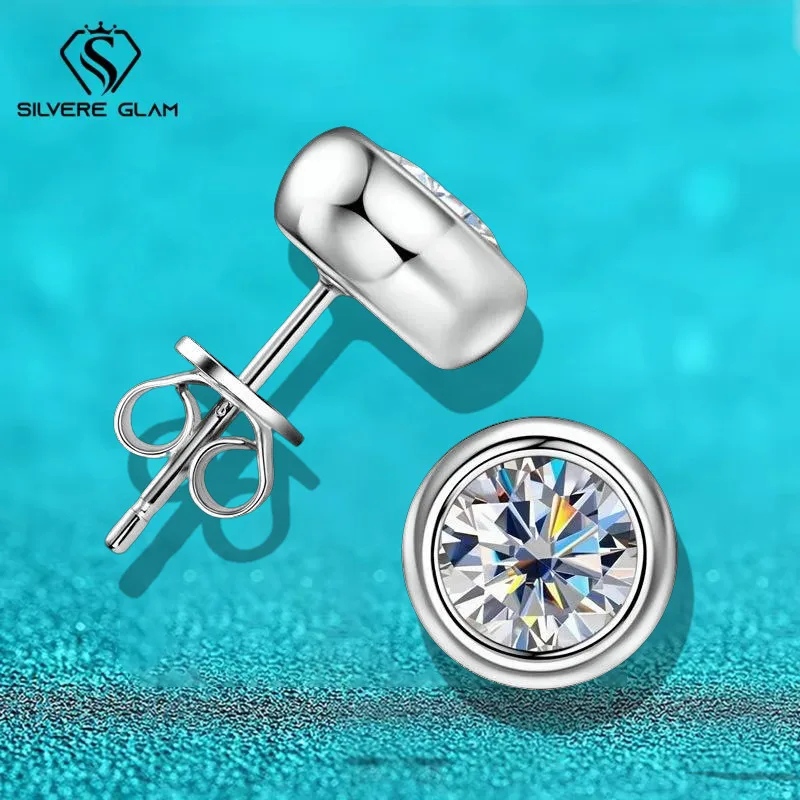 Pendientes TY de diamante moissanita de 0,5-1 quilates para mujer, pendientes originales de Plata de Ley 925 con moissanita para mujer, nuevo 2025 1 Pendientes TY de diamante moissanita de 0,5-1 quilates para mujer, pendientes originales de Plata de Ley 925 con moissanita para mujer, nuevo 2025 1