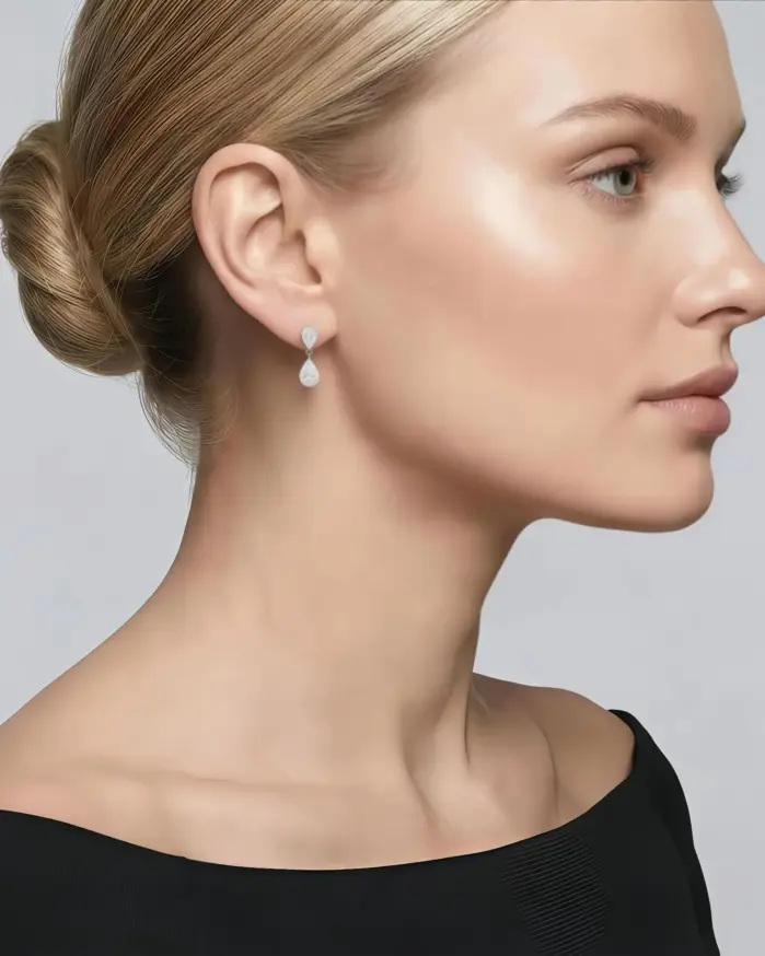 Pendientes de plata pura 925 con moissanita en forma de lágrima para mujer, 12 quilates, joyería de lujo de marca, pendientes D/VVS1, diamante de laboratorio de moissanita. 2