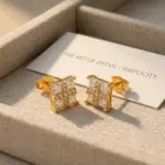 Pendientes de plata de ley Ts S925 con moissanita cuadrada Princess para mujer, joyería de laboratorio con moissanita color D, pendientes de plata de ley 5