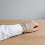 Conjunto de joyería elegante para mujer, pulsera con nudo de cuentas redondas, uso diario, regalo de fiesta de boda nupcial, 3 uds. 5