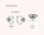 Pendientes de moissanita de Plata de Ley 925 de 1 CT con certificados, joyería minimalista esencial, joyería de hadas, superventas 6