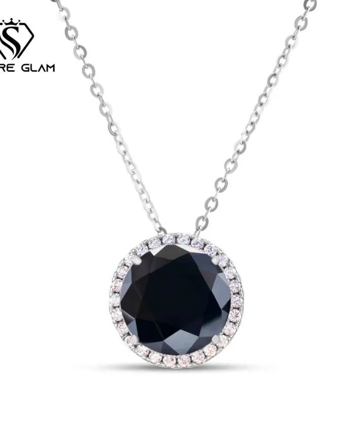 Collar de plata de ley 925 para mamá, colgante redondo de moissanita de Color 5CT D, collar de hadas, joyería fina para fiesta de San Valentín 2