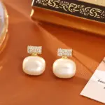 Juego de Joyería Vintage Elegante de 3 Piezas para Mujer, Collar con Nudo de Bambú y Perlas de Azúcar, Gargantilla de Cristal Brillante, Aretes para Novia, Boda, Fiesta 3
