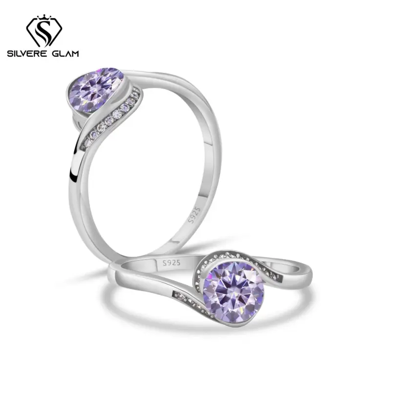 Anillo de Hada en espiral de moissanita de Color D de 1CT, anillo de plata 925S Simple y elegante para mujer, joyería exquisita duradera para citas y bodas 1 Anillo de Hada en espiral de moissanita de Color D de 1CT, anillo de plata 925S Simple y elegante para mujer, joyería exquisita duradera para citas y bodas 1