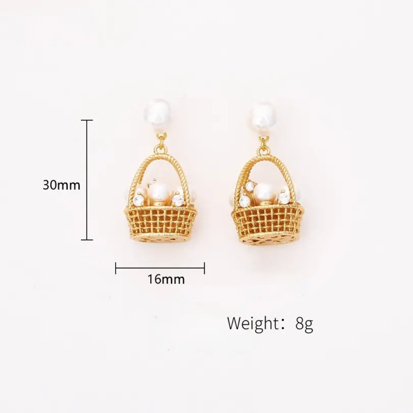 Juego de Joyería Vintage Elegante de 3 Piezas para Mujer, Collar con Diseño de Cesta de Flores Hueca, Gargantilla de Cristal Brillante, Aretes para Novia, Boda, Fiesta 6