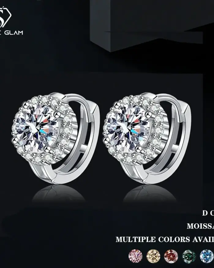 TY-pendientes de aro clásicos con diamantes de moissanita para mujer, joyería fina de plata de ley S925 para fiesta de compromiso y boda, regalo 2