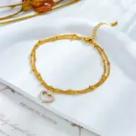DIEYURO-tobilleras multicapa de acero inoxidable 316L para mujer y niña, cadena de pierna, joyería impermeable, regalo 4