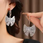 Juego de Joyería Vintage Elegante de 3 Piezas para Mujer, Collar con Incrustaciones de Circonita, Gargantilla de Cristal Brillante, Aretes de Novia para Boda, Fiesta 3